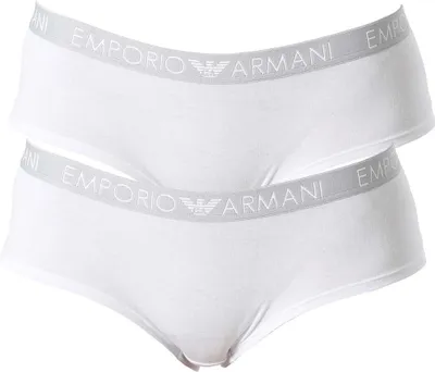 Produktbild von EMPORIO ARMANI Damen Hotpants Cheeky Pants Iconic Baumwolle (2er Pack) Weiß/White XS