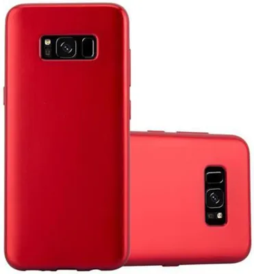 Produktbild von Cadorabo Schutzhülle für Samsung Galaxy S8 Hülle in Rot Handyhülle TPU Silikon Etui Cover Case