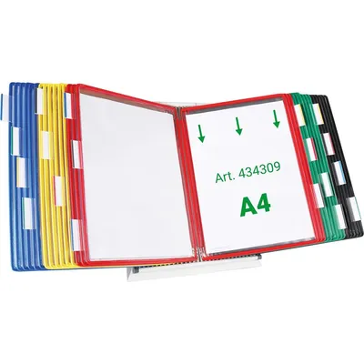 Image de tarifold tdisplay Support de table en métal, 30 pochettes transparentes incluses