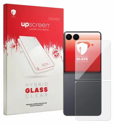 Produktbild von upscreen Schutzglas für Samsung Galaxy Z Flip 8 (Rückseite) Schutzfolie Panzer Folie Glas Display Schutz klar