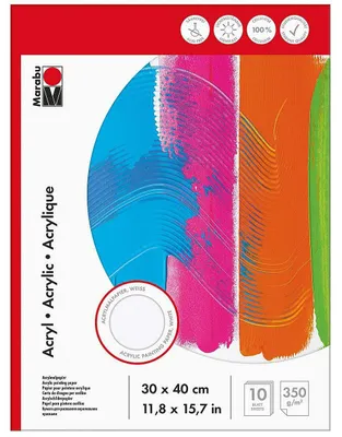 Productafbeelding van Marabu Acrylverfblok, 300 x 400 mm, 360 g/m², 10 vellen