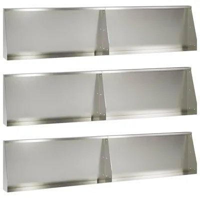 Immagine prodotto di vidaXL Muro di sostegno, 6 pezzi, 100 x 12 x 40 cm, acciaio inossidabile, argento