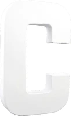 Produktbild von Décopatch 3x Weißes Pappmaché, Buchstabe C, 20,5cm - Weiß AC702C