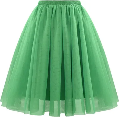 Produktbild von ASKSA Damen Tuellrock 50Er Rock Retro Ballet Tanzrock 3 Lagig Tuetue Rockabilly Unterrock Tanzkleid Abendkleid Zubehoer Karneval Tutu,Gruen,XXL