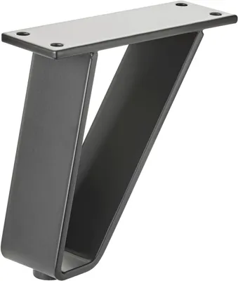 Produktbild von Möbelfuß TANGO 118,5 mm schwarz matt, Tragfähigkeit bis 150 kg pro Fuß