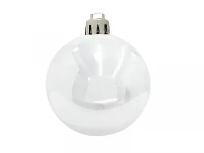 Obrázok produktu pre Dekoratívna guľa EUROPALMS 7cm, biela 6x (83501254)