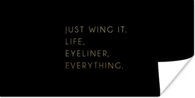 Produktbild von MuchoWow® Poster Zitate - Leben - Gold - Schwarz 160x80 cm - Foto Poster
