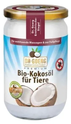 Produktbild von Dr. Goerg Kokosöl für Tiere 200ml – Natürlicher Zeckenschutz, bis zu 51,43% Laurinsäure