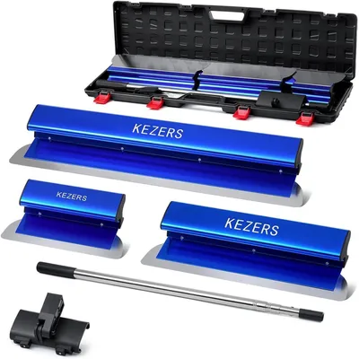 Productafbeelding van Spachtelset met oppervlaktespachtels van 30 cm, 55 cm en 80 cm, inclusief telescopische stang van 88-205 cm