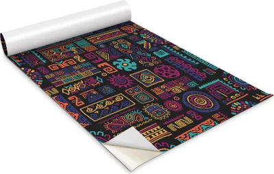Zdjęcie produktu dla Folia samoprzylepna - Okleina meblowa - Dekoracyjna - Do mebli - Tapeta - Naklejka - Folia - Wzory azteckie - 100 x 50 cm