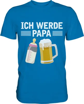 Produktbild von Ich werde Papa Herren Premium T-Shirt – Royal Blue / XXL