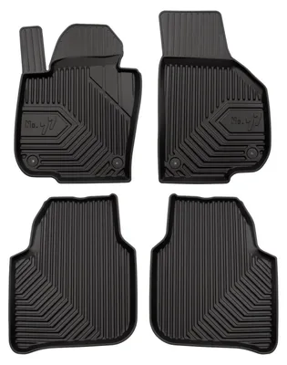 Image de Tapis de sol en caoutchouc pour Skoda Superb II 2008-2015 – 4 pièces, noirs, sur mesure