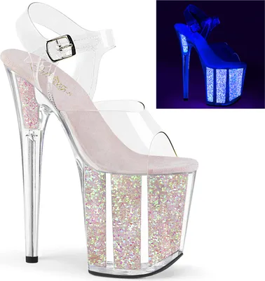 Produktbild von FLAMINGO-808UVG Damen Sandale von Pleaser, Transparent  , EU 38, US 8