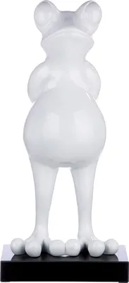 Produktbild von Casablanca by Gilde Dekofigur Skulptur Frosch Frog weiß metallic H. 65,5 cm,52420