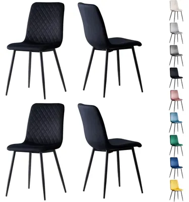 Produktbild von Design-Esstischstuhl - r Stuhl - Stuhl - Metallstuhl - Set mit 4 Stück - Ergonomischer Komfort