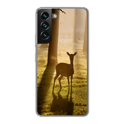 Produktbild von MuchoWow® Handyhülle Schutzhülle Hülle für Samsung Galaxy S22 Plus Hirsche - Sonne - Bäume Silikon Softcase Handy Hülle - Schutzabdeckung