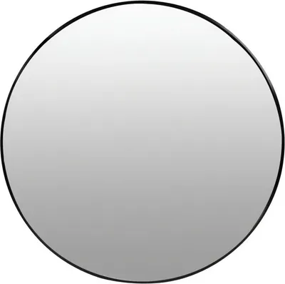 Obrázok produktu pre ModernHome Okrúhle nástenné zrkadlo 80 cm, hliníkový rám, čierne