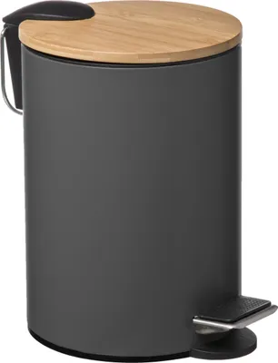 Produktbild von 5Five Treteimer - dunkelgrau - Metall - 3 L - 24 cm