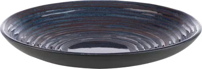 Produktbild von APS 85057 Teller LOOPS, Ø 25,5 cm, Höhe 4,5 cm, Melamin, dunkelblau/dunkelgrau