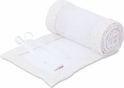 Produktbild von babybay Nestchen Mesh passend für Modell Original, weiß Glitzersterne rosé