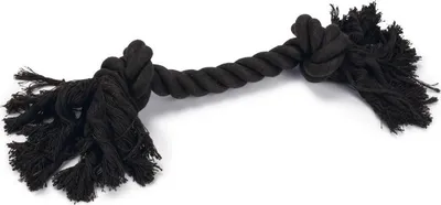 Produktbild von Beeztees Hundespielzeug Spieltau mit 2 Knoten schwarz, Größe: XL