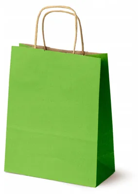Produktbild von Allbag Papiertüte Hellgrün Geschenk 18x8x22.5cm Gedrehter Henkel