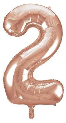 Zdjęcie produktu dla Balon foliowy XL numer 2 różowe złoto
