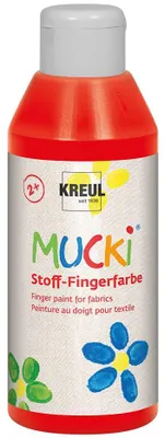 Productafbeelding van Vingerverf - Stoffen - 250 ml - Rood - Wasbaar tot 40 °C
