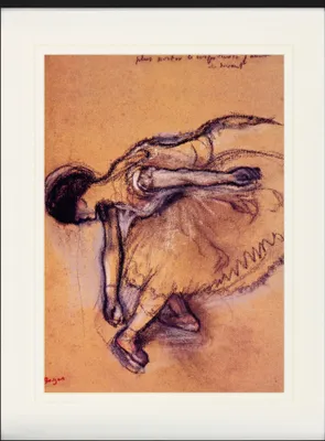 Produktbild von Edgar Degas Gerahmtes Bild Mit Edlem Passepartout | Wand-Bilder | Im Bilderrahmen - Tänzerin (80 x 60 cm)