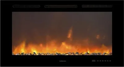 Immagine prodotto di Caminetto elettrico da incasso Xaralyn - Trivero 90 - 1400 Watt di riscaldamento - con telecomando - caminetto elettrico - caminetto da parete - caminetto multimediale da parete
