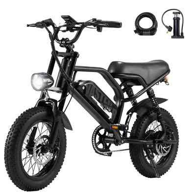 Produktbild von A13 E-Bike Mountainbike Offroad 16 Zoll, Kompaktes Elektro Fahrrad, 250W Pedelec 25 km/h, 36V 12.8Ah Akku, Scheibenbremsen, LCD-Display