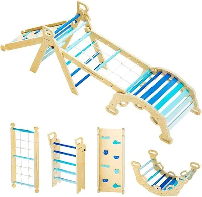 Imagen del producto de Juego de escalada Montessori para niños, color azul