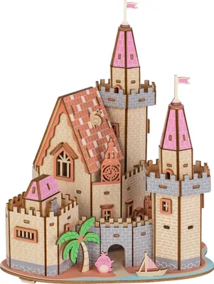Image de Woodcraft Casse-tête 3D en bois Château sur la plage