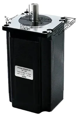 Image de Moteur pas à pas, courant 3 A, angle de pas de 1,8°, 57HS100 2,5 Nm, diamètre 8 mm