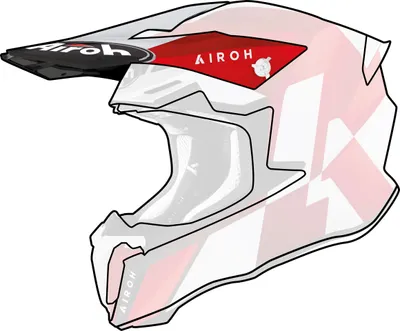 Image de Visière pour casque Airoh Twist 2.0 Lift rouge mat