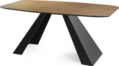 Obrázek produktu pro Jídelní stůl Monte v moderním stylu, obdélníkový stůl - rozkládací ze 160 cm na 200 cm, kovové nohy s práškovým nástřikem - 160 x 80 cm - dub Lefkas