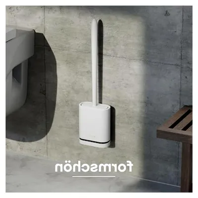 Produktbild von Klobürste aus Silikon – Toilettenbürste für die Wandmontage – WC Bürste ohne Bohren - Klobürstenhalter - Toilet Brush - WC Bürstengarnitur – Toilettenbürstenhalter - Toilet Brush (Weiß)
