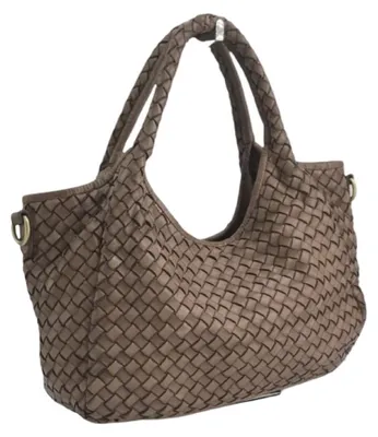 Produktbild von B Z N A Damentaschen BZNA Bag Rozen Taupe Italy Vintage Schultertasche Designer Damen Handtasche