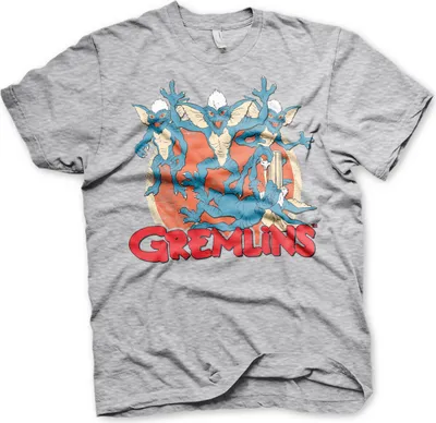 Produktbild von Gremlins Group T-Shirt - Large - Heather-Grey