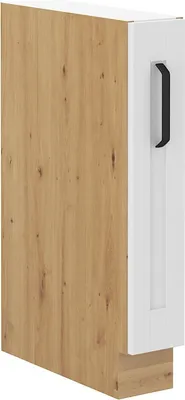 Image de Armoire coulissante LAILI – largeur 15 cm, blanc / chêne artisan