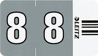 Zdjęcie produktu dla Leitz Orgacolor, Szary, Zaokrąglony prostokąt, 30 x 23 mm, 58 x 265 x 1 mm, 20 g
