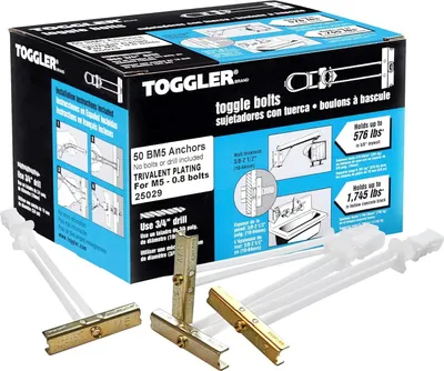 Productafbeelding van Toggler holle pluggen M5, plaatdikte 10-92 mm, voor zware belastingen, diameter 13 mm, 50 stuks