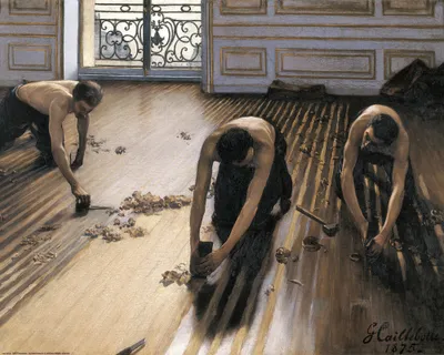 Produktbild von Gustave Caillebotte Kunstdruck Bild - Die Parkettschleifer, 1875 (40 x 50 cm)
