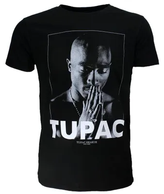 Zdjęcie produktu dla Koszulka z wizerunkiem modlącego się 2PAC-a – rozmiar M