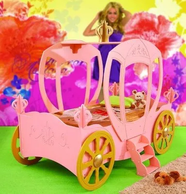 Produktbild von KINDERBETT Prinzessinen Bett Kutsche JUGENDBETT AUTO BETT BETTEN CARRIAGE