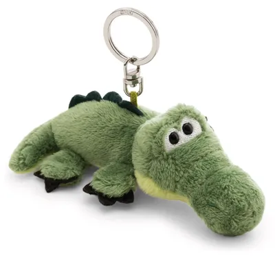 Produktbild von Schlüsselanhänger Krokodil 10cm - grün - Treuer-Plüschbegleiter für Rucksack oder Tasche, Schlüsselhalter für Klein und Groß | 62399