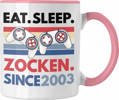 Produktbild von Trendation - 18. Geburtstag Tasse Jungen Jungs Geschenk 18er Geschenkidee 18 Sohn Gamer (Rosa)