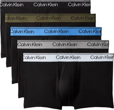 Produktbild von Calvin Klein Herren Trunks, Black Bodies W/Black/Poseidon Blue, XS
