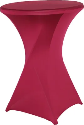 Obrázek produktu pro 80x110cm koktejlové ubrusy Stretch Elastan koktejlový stůl Cover Fabric pro svatbu, banket a party (vínová)