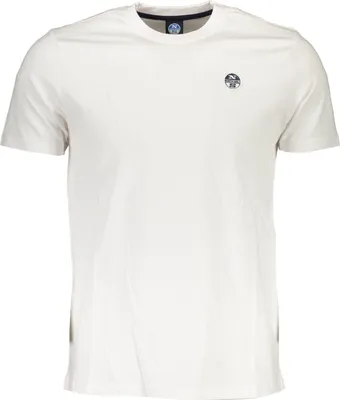 Produktbild von Weißes Herren Kurzarm-T-Shirt mit Logo und Rundhalsausschnitt